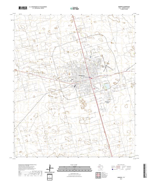 Andrews, TX — USGS 7.5-minute topo (2022)