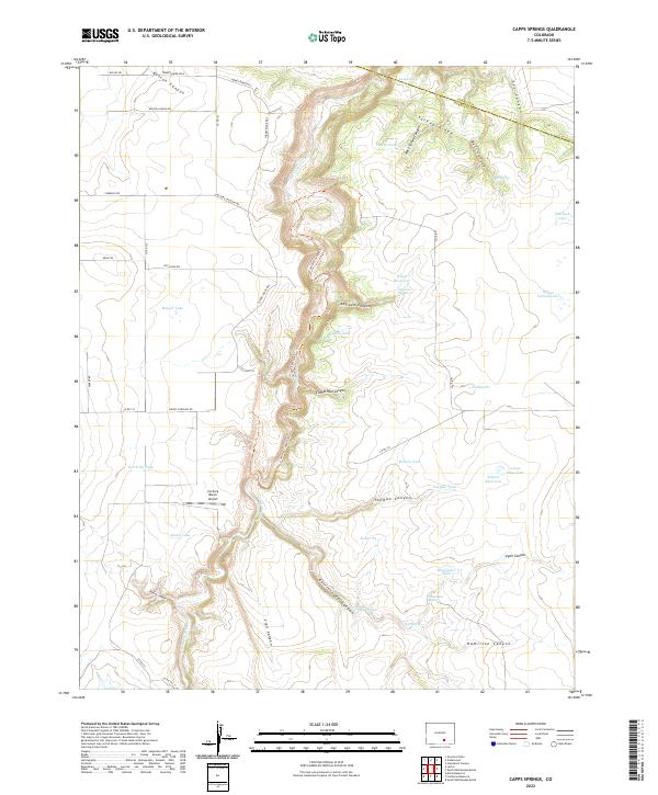 Capps Springs, CO — USGS 7.5-minute topo (2022)