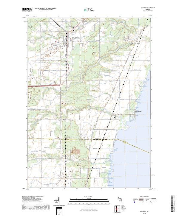 Standish, MI — USGS 7.5-minute topo (2023)