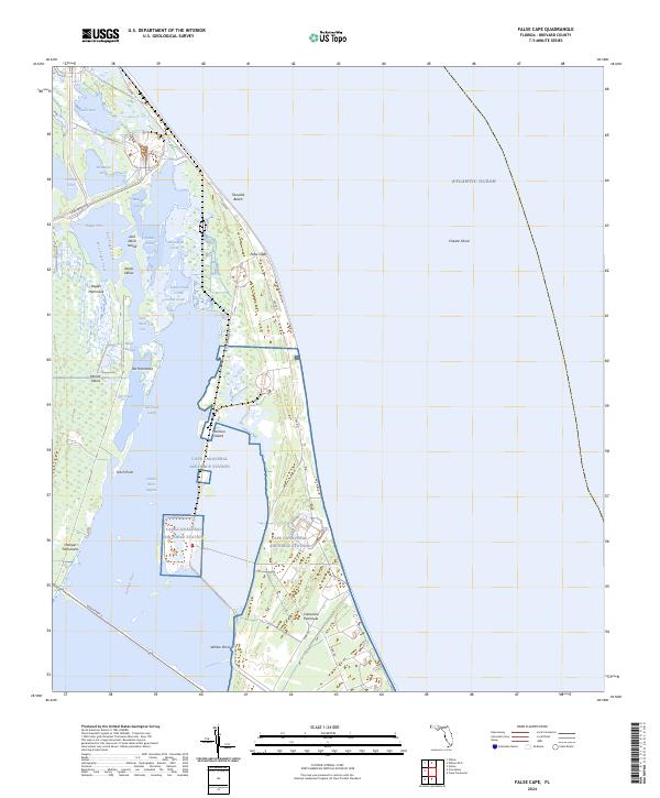False Cape, FL — USGS 7.5-minute topo (2024)