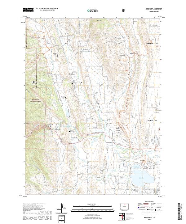Masonville, CO — USGS 7.5-minute topo (2022)
