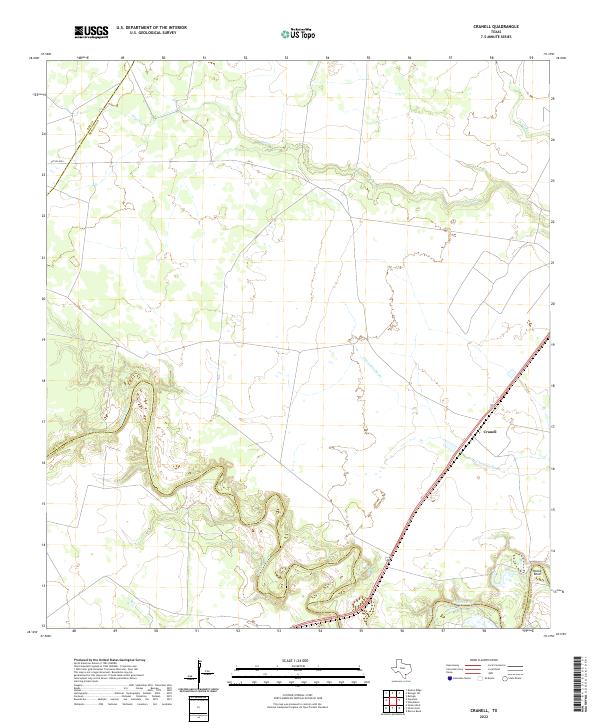 Cranell, TX — USGS 7.5-minute topo (2022)