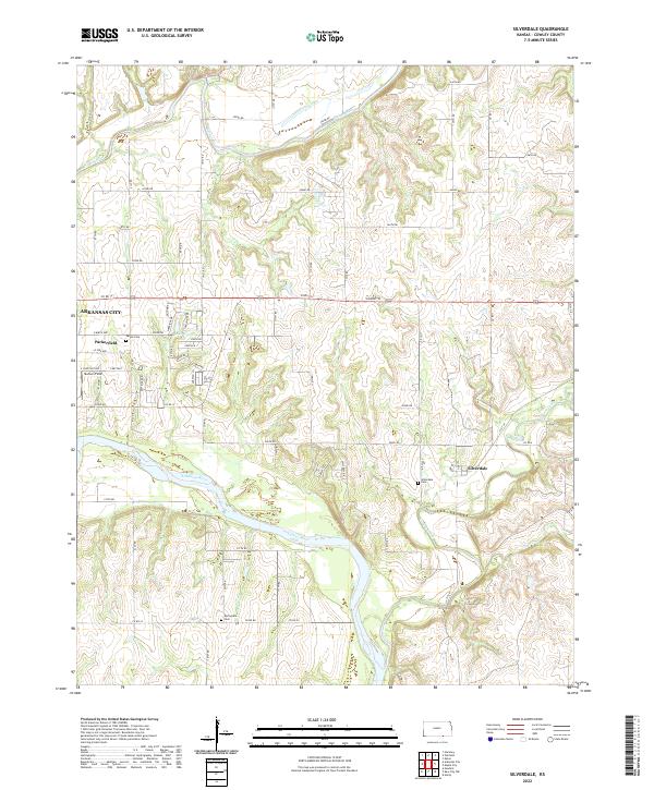 Silverdale, KS — USGS 7.5-minute topo (2022)