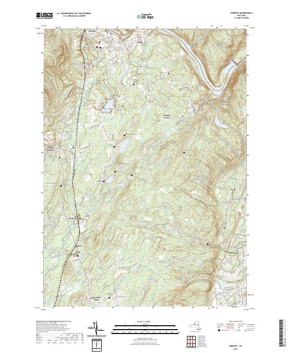 Corinth, NY — USGS 7.5-minute topo (2023)