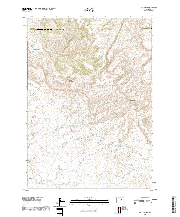 Salt Canyon, WY — USGS 7.5-minute topo (2021)