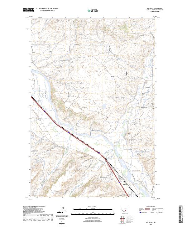 Greycliff, MT — USGS 7.5-minute topo (2024)
