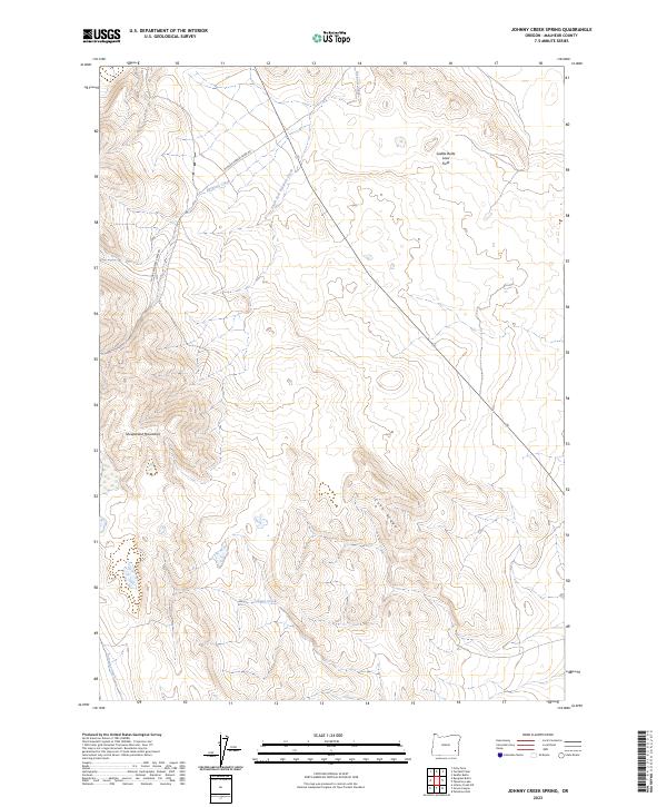 Johnny Creek Spring, OR — USGS 7.5-minute topo (2023)