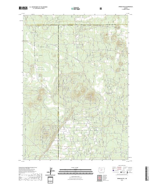 Spring Butte, OR — USGS 7.5-minute topo (2023)