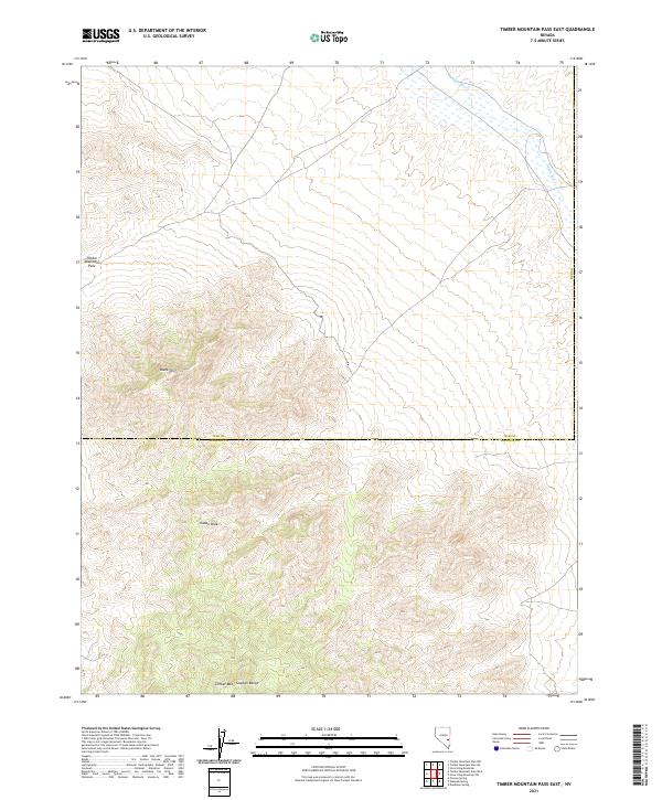 Timber Mountain Pass East, NV — USGS 7.5-minute topo (2021)