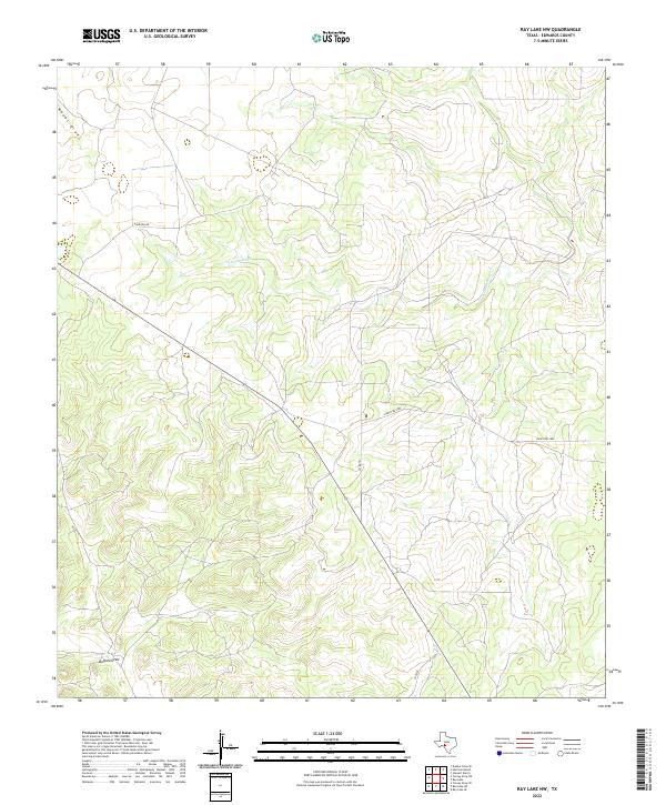 Ray Lake NW, TX — USGS 7.5-minute topo (2022)