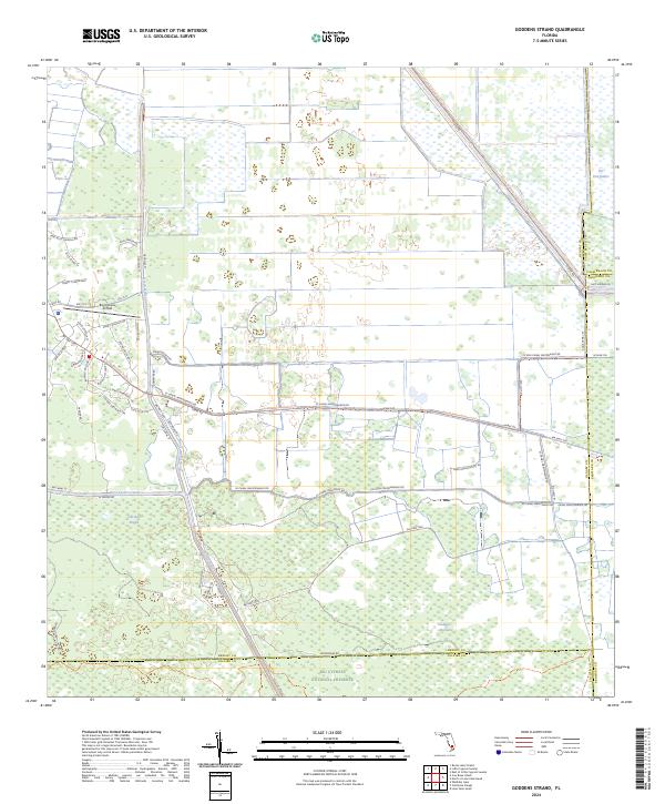 Goddens Strand, FL — USGS 7.5-minute topo (2024)