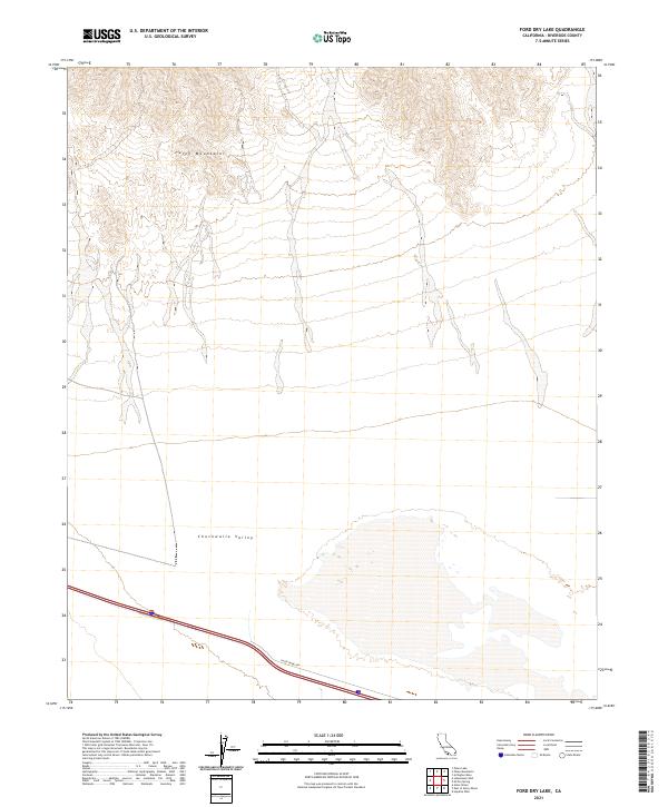 Ford Dry Lake, CA — USGS 7.5-minute topo (2021)