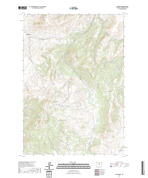 Richmond, OR — USGS 7.5-minute topo (2023)