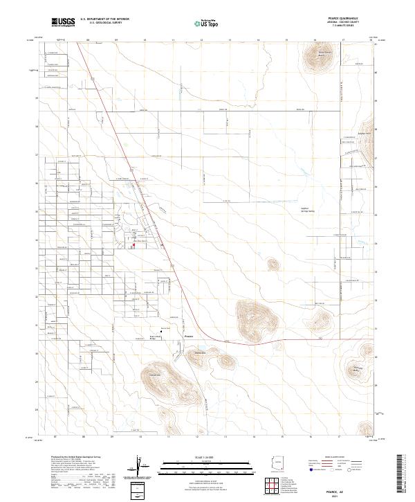 Pearce, AZ — USGS 7.5-minute topo (2021)