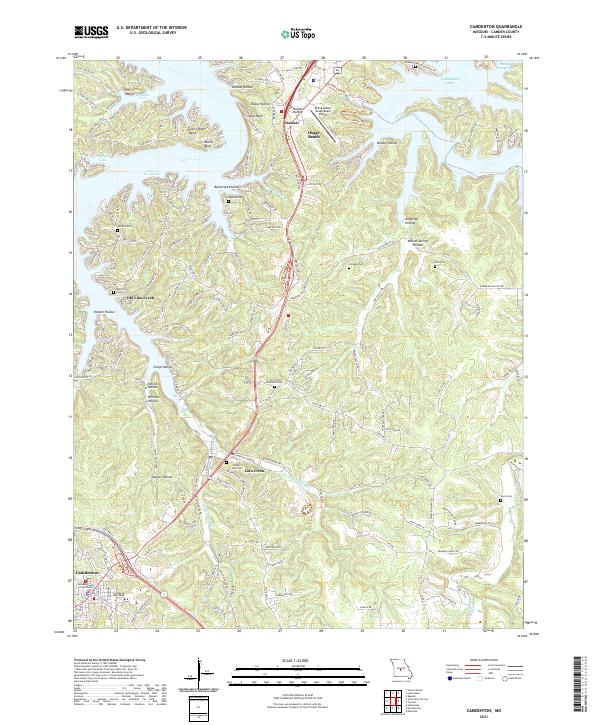 Camdenton, MO — USGS 7.5-minute topo (2021)
