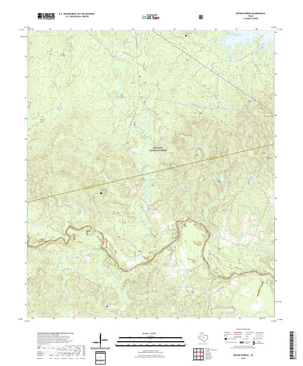Boykin Spring, TX — USGS 7.5-minute topo (2022)