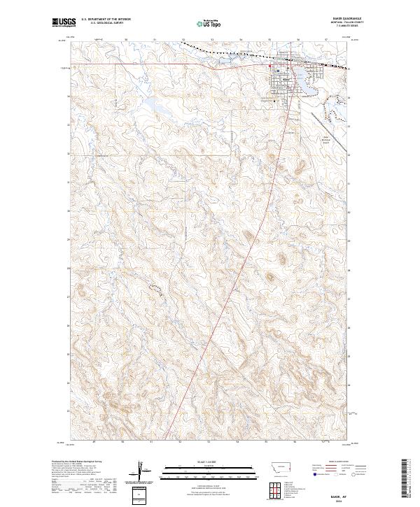 Baker, MT — USGS 7.5-minute topo (2024)