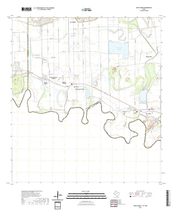 Santa Maria, TX,TAM, US — USGS 7.5-minute topo (2022)