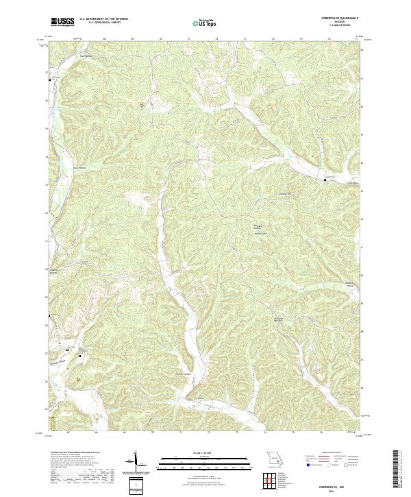 Corridon SE, MO — USGS 7.5-minute topo (2021)