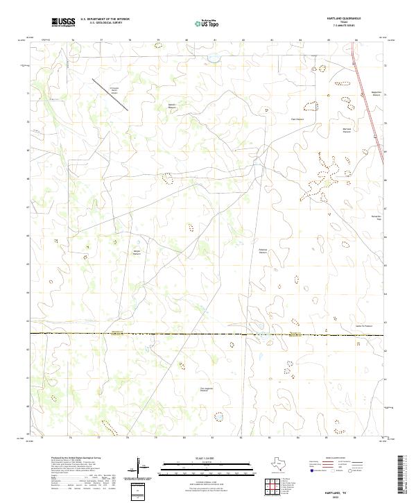 Hartland, TX — USGS 7.5-minute topo (2022)