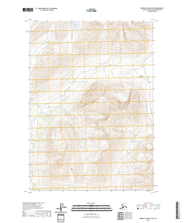 Bering Glacier D-4 SW, AK — USGS 7.5-minute topo (2024)