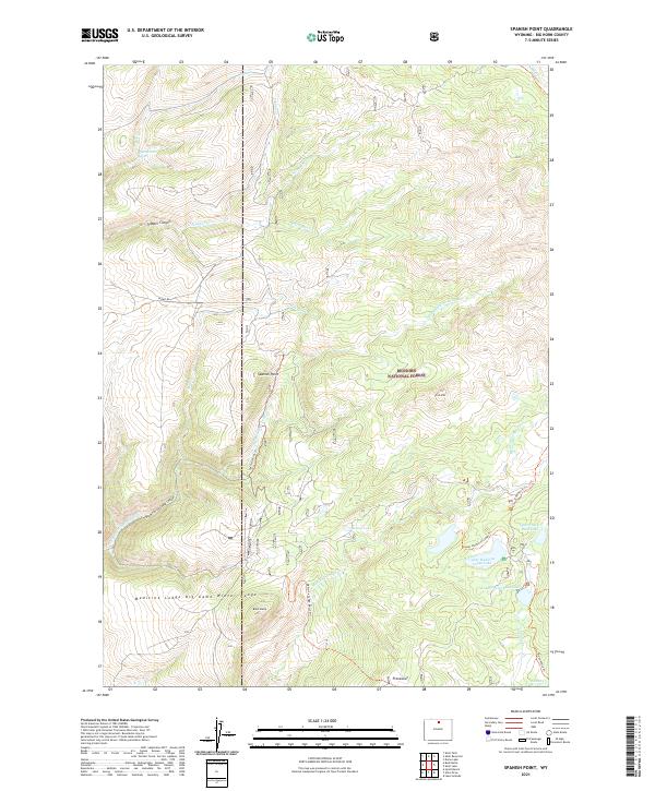 Spanish Point, WY — USGS 7.5-minute topo (2021)