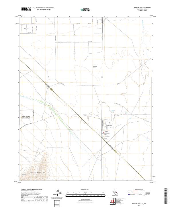Franklin Well, CA-NV — USGS 7.5-minute topo (2021)