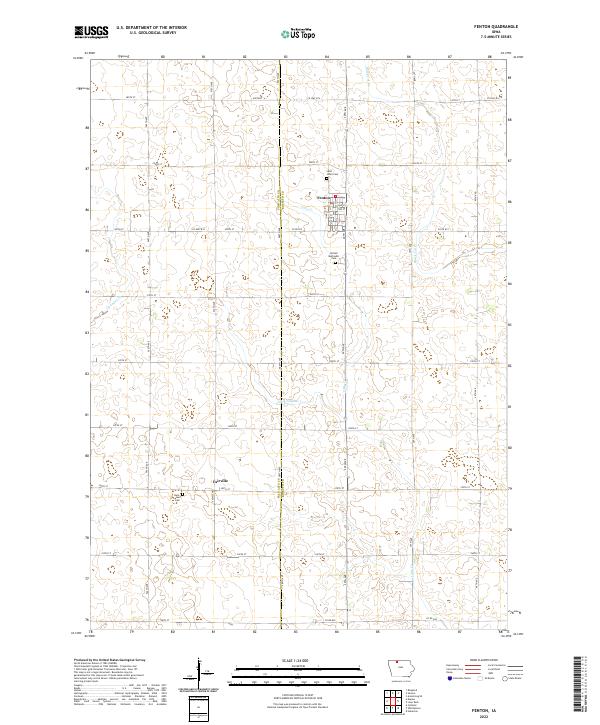 Fenton, IA — USGS 7.5-minute topo (2022)