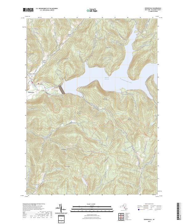 Downsville, NY — USGS 7.5-minute topo (2023)