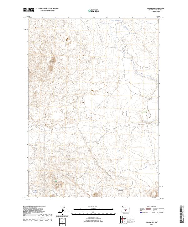 Jacks Place, OR — USGS 7.5-minute topo (2023)