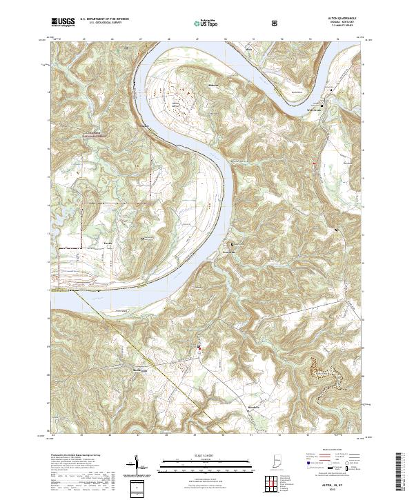 Alton, IN-KY — USGS 7.5-minute topo (2022)