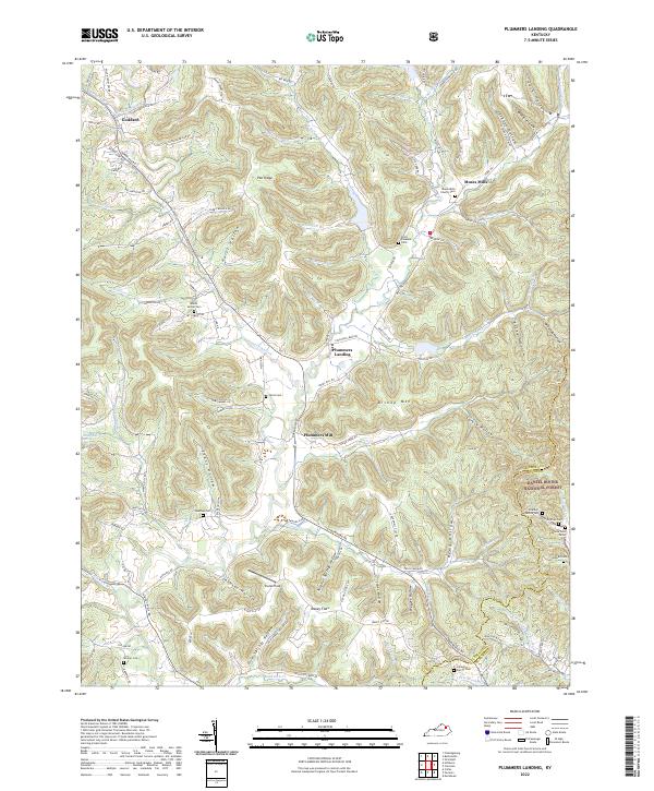 Plummers Landing, KY — USGS 7.5-minute topo (2022)