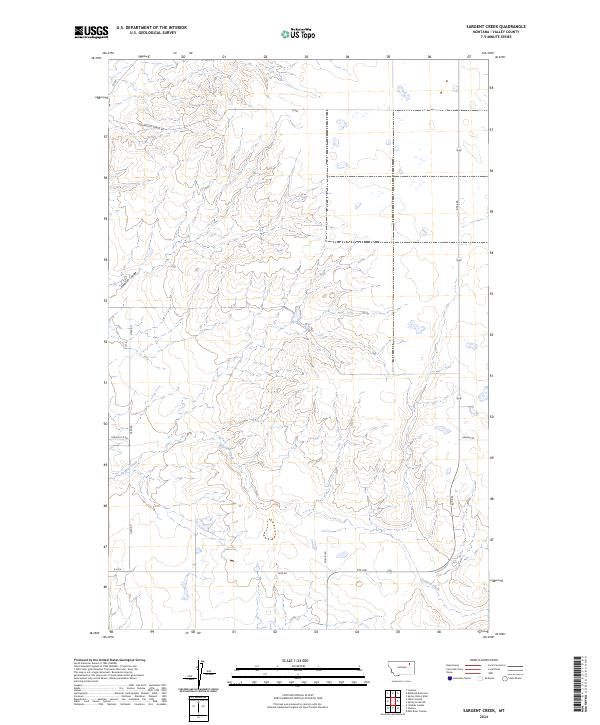Sargent Creek, MT — USGS 7.5-minute topo (2024)