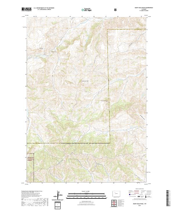 Soapy Dale Peak, WY — USGS 7.5-minute topo (2021)