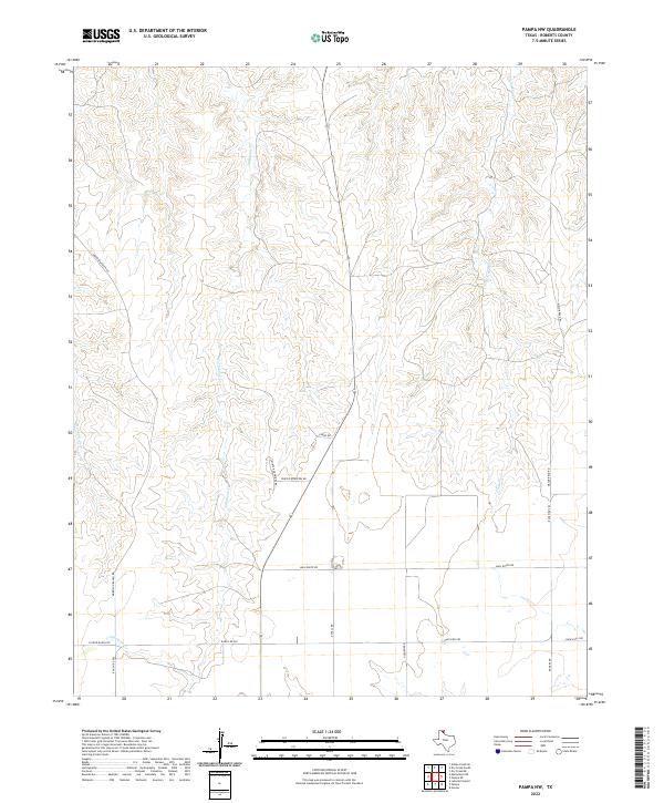 Pampa NW, TX — USGS 7.5-minute topo (2022)