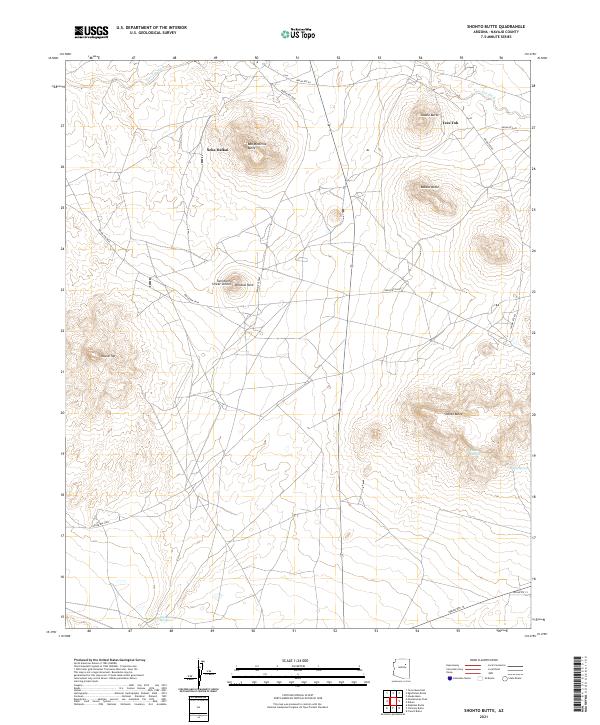 Shonto Butte, AZ — USGS 7.5-minute topo (2021)