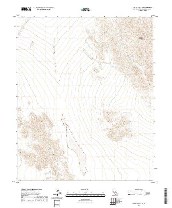 East of Dale Lake, CA — USGS 7.5-minute topo (2021)