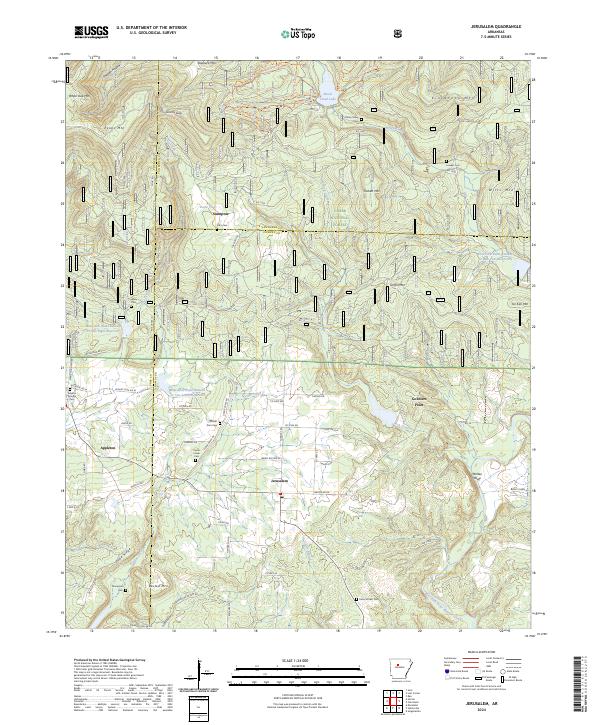 Jerusalem, AR — USGS 7.5-minute topo (2024)
