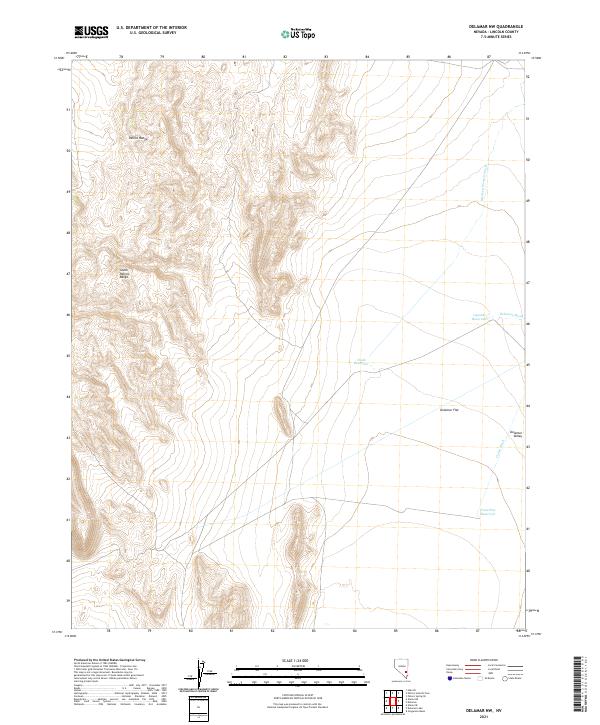 Delamar NW, NV — USGS 7.5-minute topo (2021)