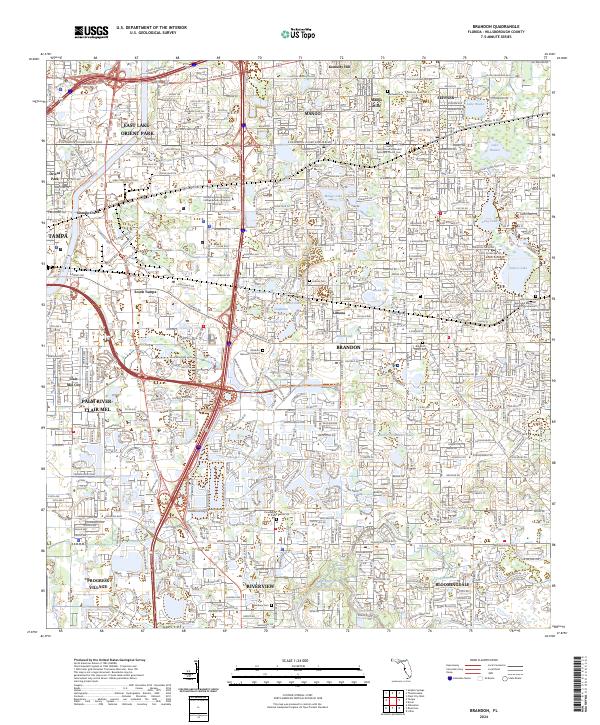 Brandon, FL — USGS 7.5-minute topo (2024)