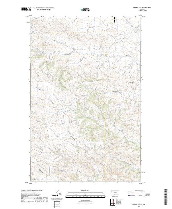 Whiskey Coulee, MT — USGS 7.5-minute topo (2024)