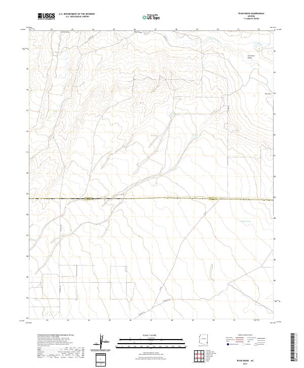 Ryan Draw, AZ — USGS 7.5-minute topo (2021)