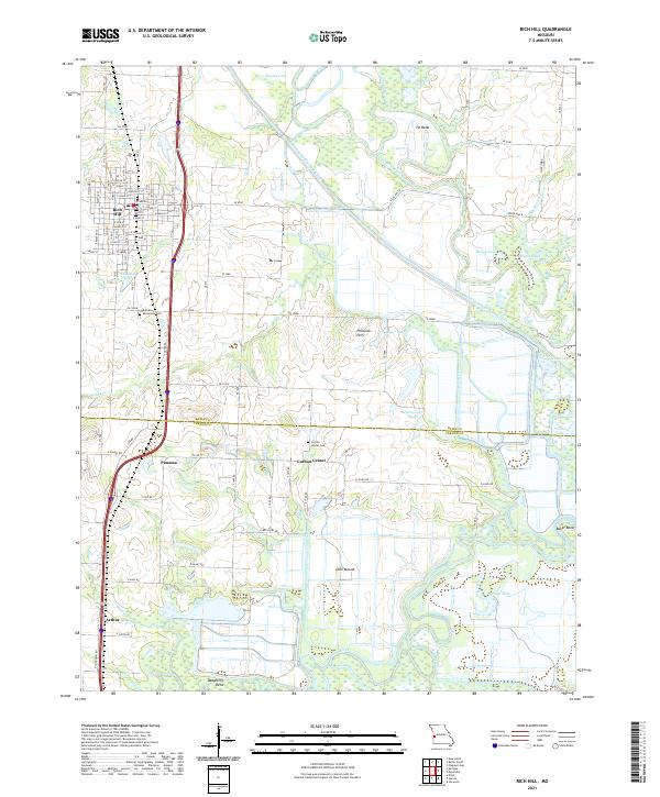 Rich Hill, MO — USGS 7.5-minute topo (2021)