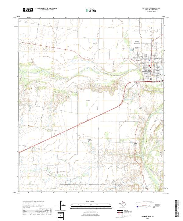 Seymour West, TX — USGS 7.5-minute topo (2022)