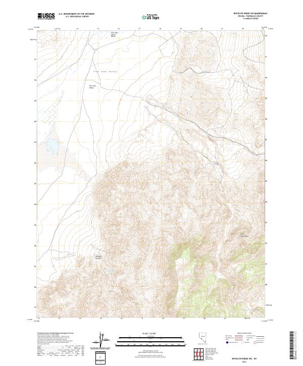 Rhyolite Ridge SW, NV — USGS 7.5-minute topo (2021)