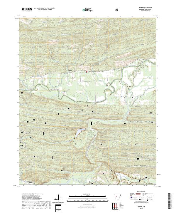 Nimrod, AR — USGS 7.5-minute topo (2024)