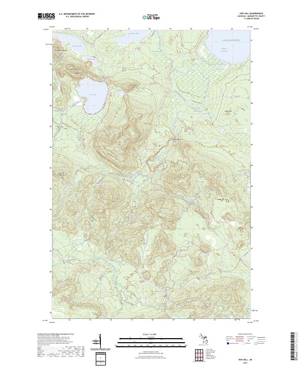 Ives Hill, MI — USGS 7.5-minute topo (2023)