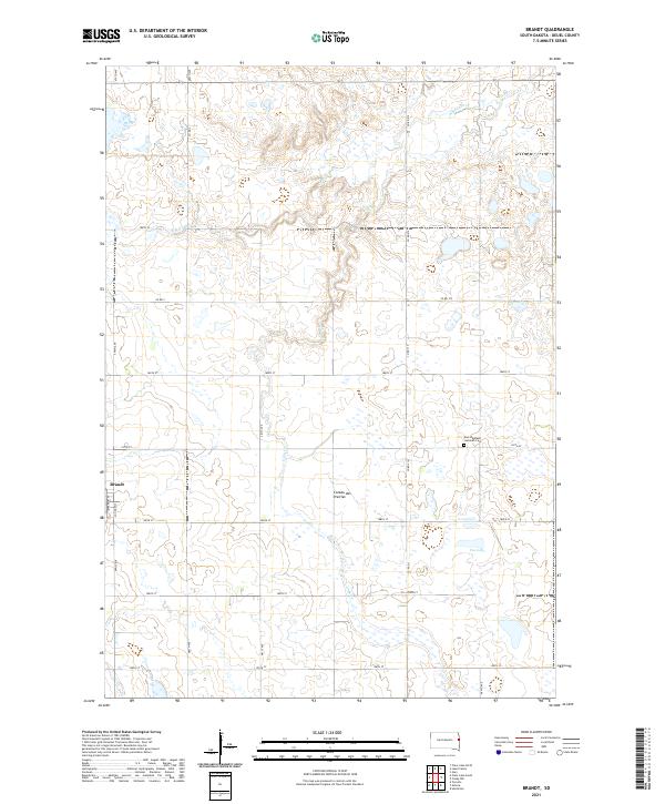 Brandt, SD — USGS 7.5-minute topo (2021)