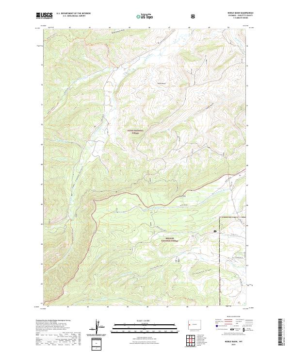 Noble Basin, WY — USGS 7.5-minute topo (2021)
