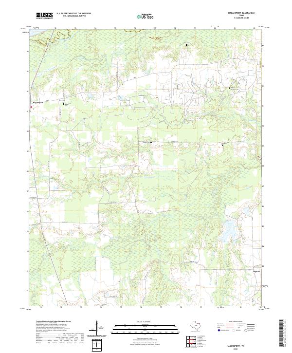 Hagansport, TX — USGS 7.5-minute topo (2022)